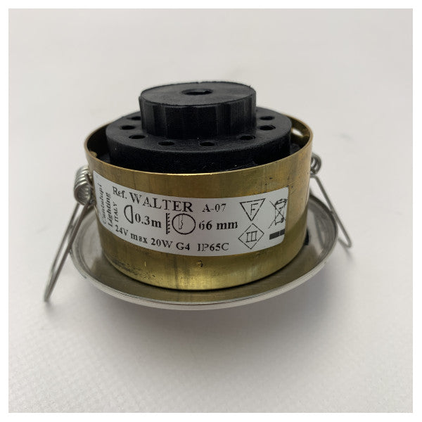 Cantalupi Chrome Marine Spotlight 28V 20W αδιάβροχο φως σκάφους IP65 από ανοξείδωτο χάλυβα