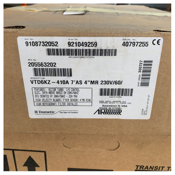 نظام تكييف الهواء البحري VTD6UKZ VTD6UKZ 6000 وحدة حرارية بريطانية - 9108732052