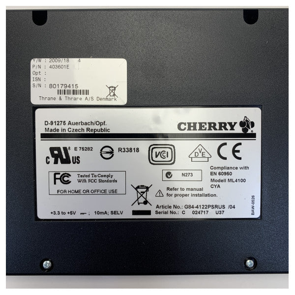 MF/HF SSBデータ端末用のSailor KB4641E / TT-3601Eマリンキーボード