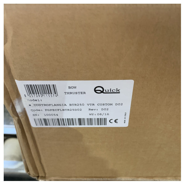 Швидкий BTQR240-140 GRP Bowthruster Вбудована фланець