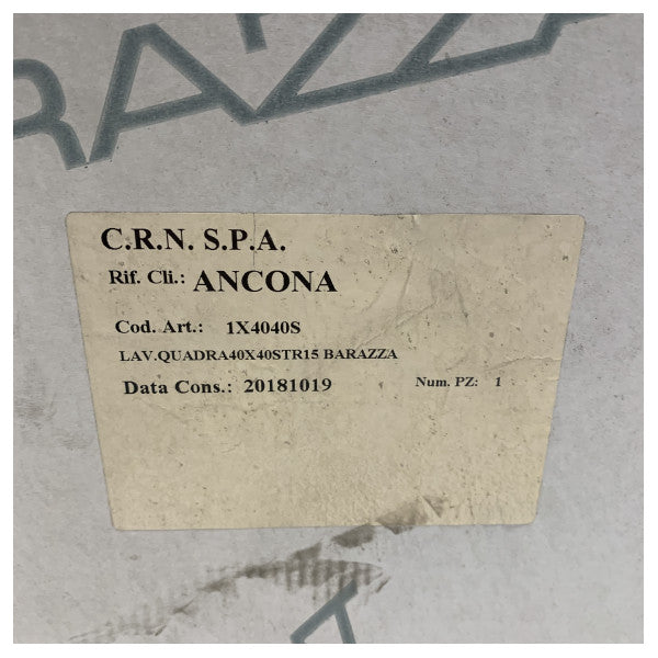 Barazza fregadero cuadrado de acero inoxidable 40 x 40 softtop R.15 - 1X4040S