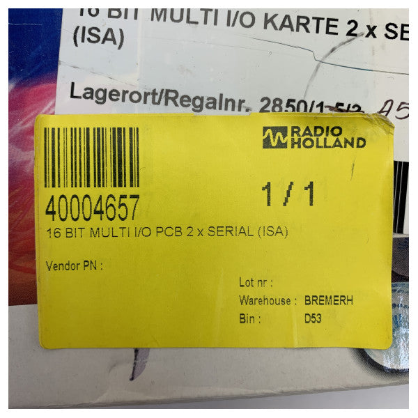 16-bit ISA seriell I/O-kort med 2 RS-232 porter - KW-222N-2