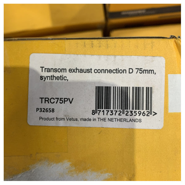 Vetus Tru-Hull Plastik Egzoz Çıkışı Vanalı D75 mm Siyah - TRC75PV