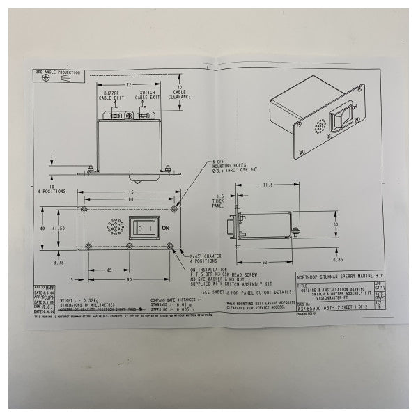 Πίνακας Ελέγχου Ραδιοφώνου Northrop Sperry για Συστήματα X-Band και S-Band - 65903KG-3