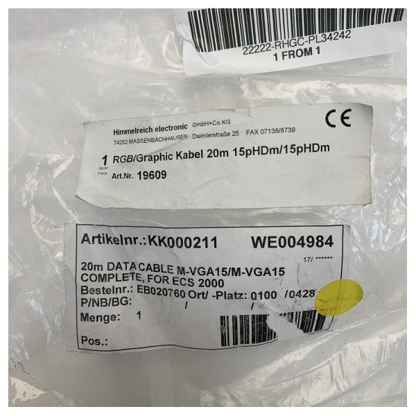 Marine-VGA-Datenkabel für Radarsysteme PL34242 20M