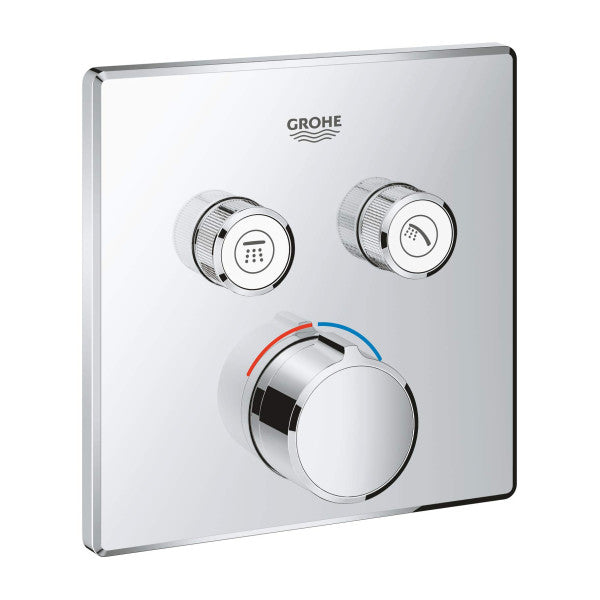 لوحة التحكم في تدفق المياه SmartControl من Grohe 29148000 � متينة من النحاس الأصفر الكروم الخارجي للقوارب واليخوت