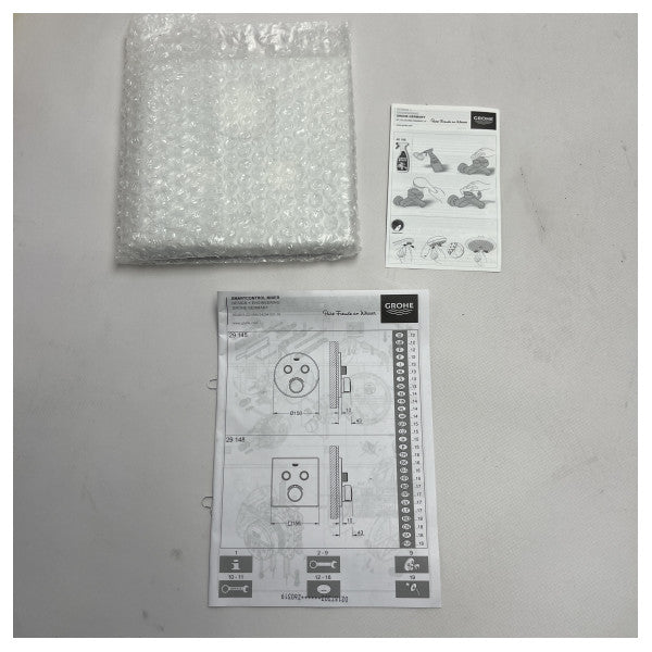 لوحة التحكم في تدفق المياه SmartControl من Grohe 29148000 � متينة من النحاس الأصفر الكروم الخارجي للقوارب واليخوت