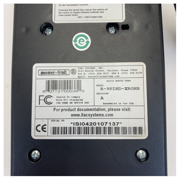 Controlador de trackball de escritorio industrial Mouse-Trak B-9pind