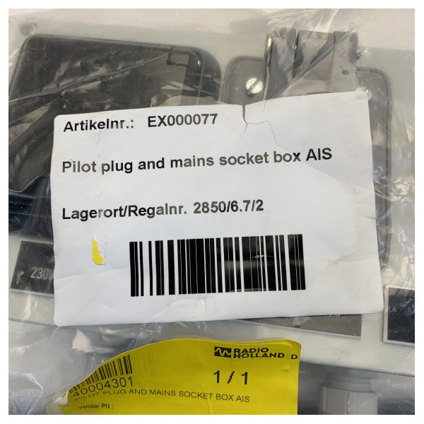 Caja de enchufe y toma de corriente de piloto AIS 230 / 115V