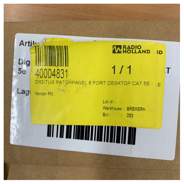 Goobay 96105 CAT 6 Patch Panel - Mini/Uffiċċju - 8 Port