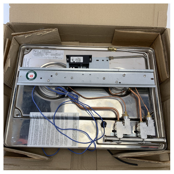 موقد غاز مدمج من الفولاذ المقاوم للصدأ ENQ 2 شعلة -432340010785