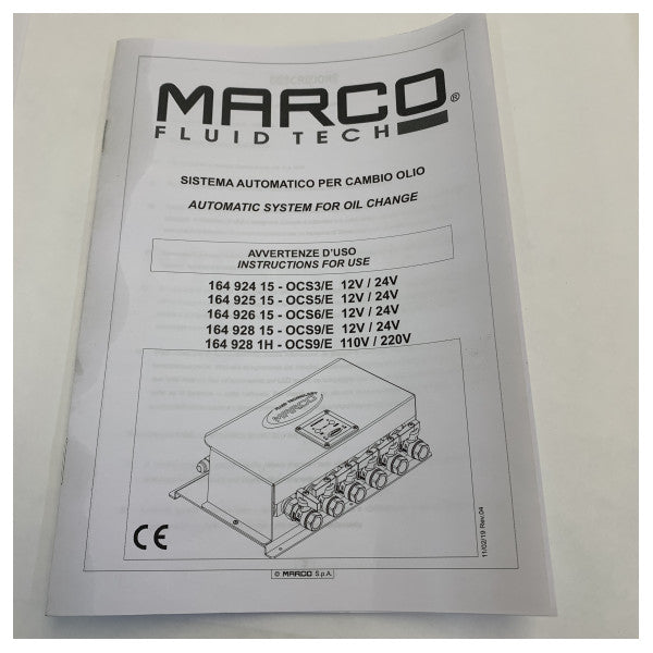 Marco OCS6-E 12/24V Oil Changing System 6-valves
