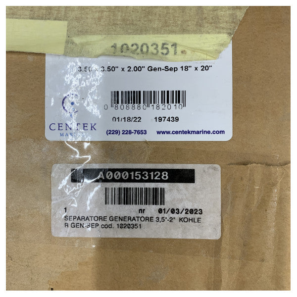 Centek 1020351 Generator Abgase | Wasserabscheider 89 mm - 3,5 Zoll