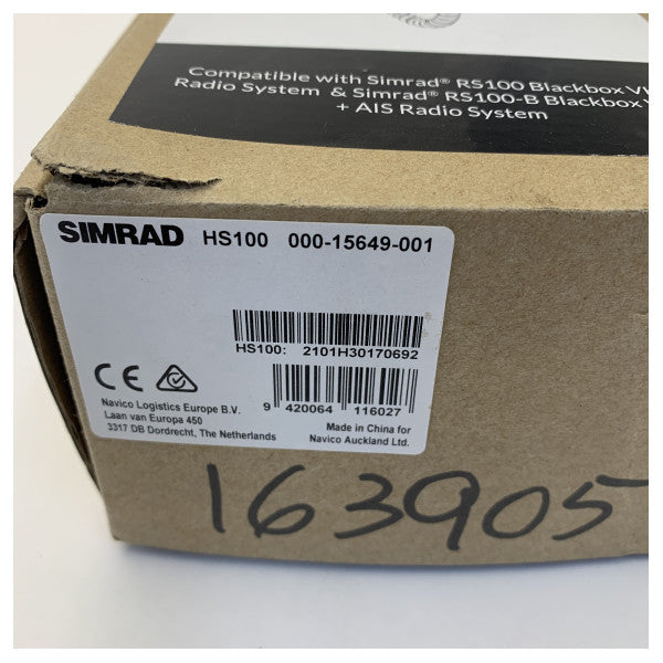 Simrad HS100 Kablet håndsett for RS100 VHF-system - 000-15649-001