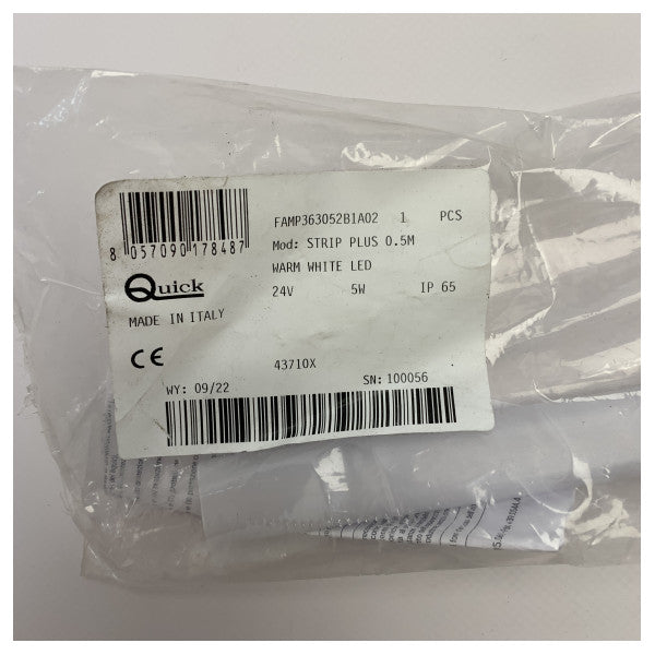 Quick Strip Plus 0.5M iluminação LED branca quente 24V | 5W