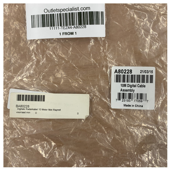 Câble radar numérique Raymarine A80228 pour radar RayNet 10M