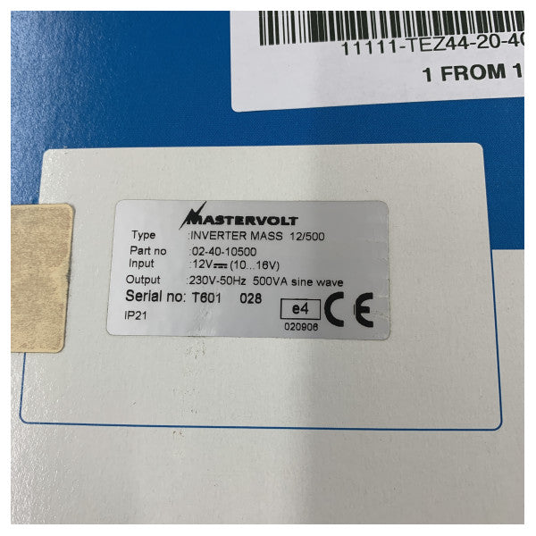 マスターボルト マス 12V - 500W 正弦波インバーター 230V - 20-40-10500