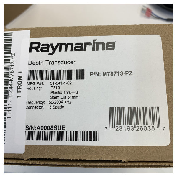 Trasduttore di profondità Raymarine M78713-PZ P319 Tru-Hull