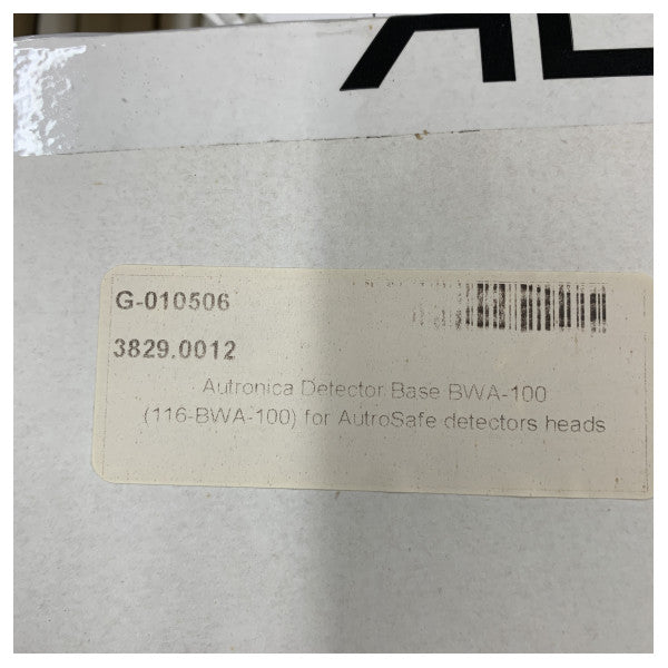 Base de Détecteur Autronica BWA-100 pour Têtes de Détecteurs AutroSafe - 116-BWA-100
