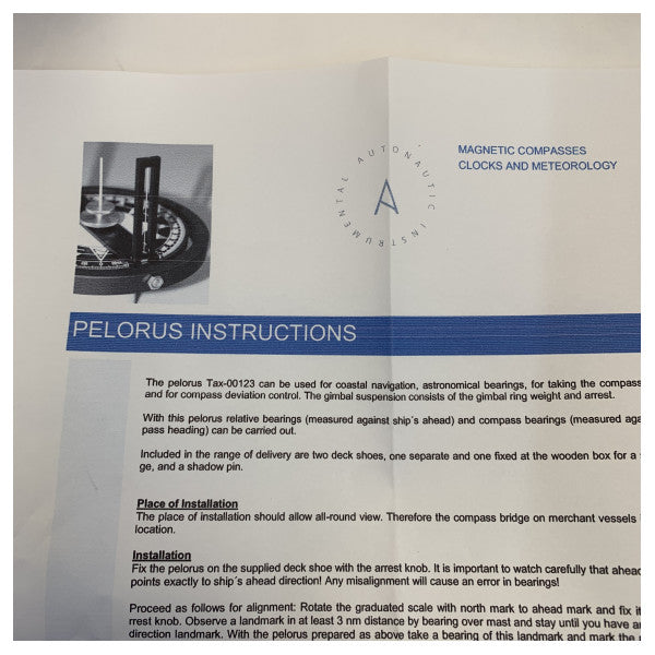 Autonautica Professional Pelorus en gabinete - 125 mm - Negro