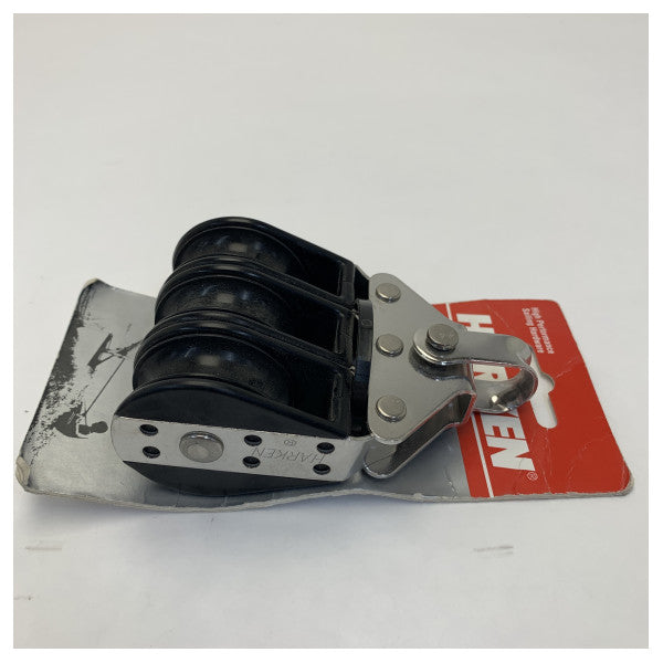 Harken 129 38 mm Triple Big Bullet Block i rustfritt stål
