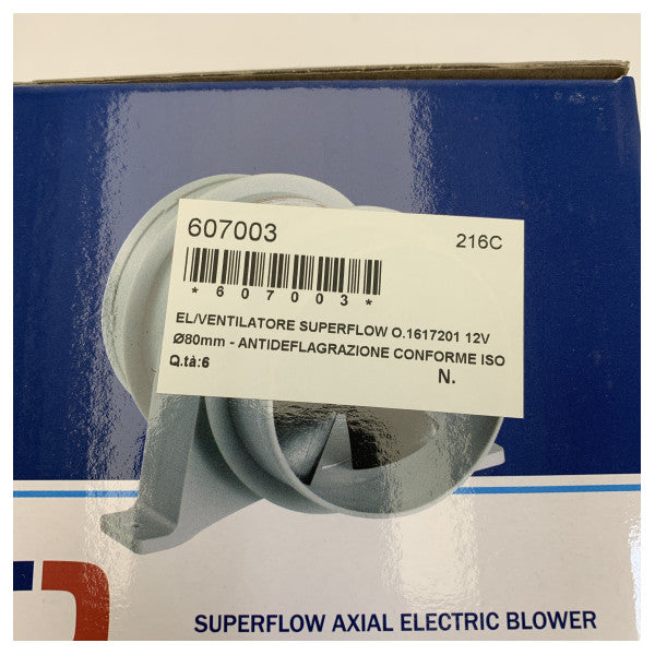 Osculati In-Line ventilator za cirkulaciju u strojarnici D79 mm - 3.8M3 12V - 1617201