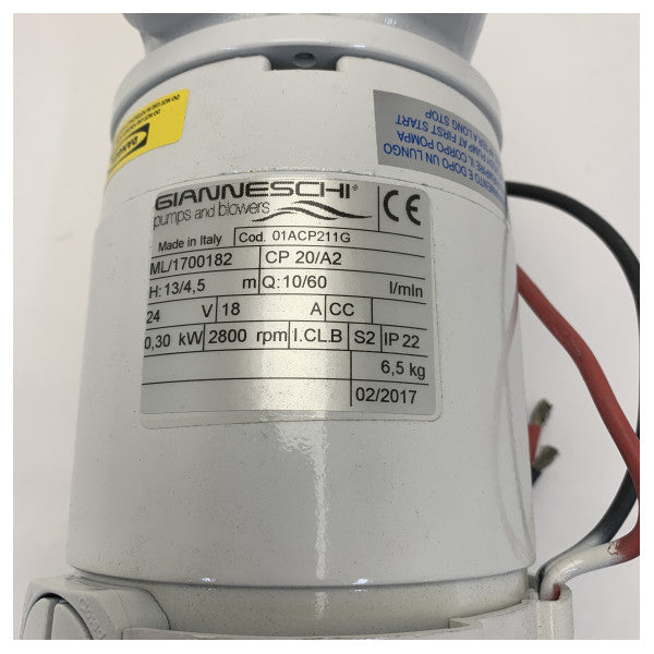 Gianneschi CP20/A2 24V Самозасмукваща помпа с течна пръстен - 01ACP211G