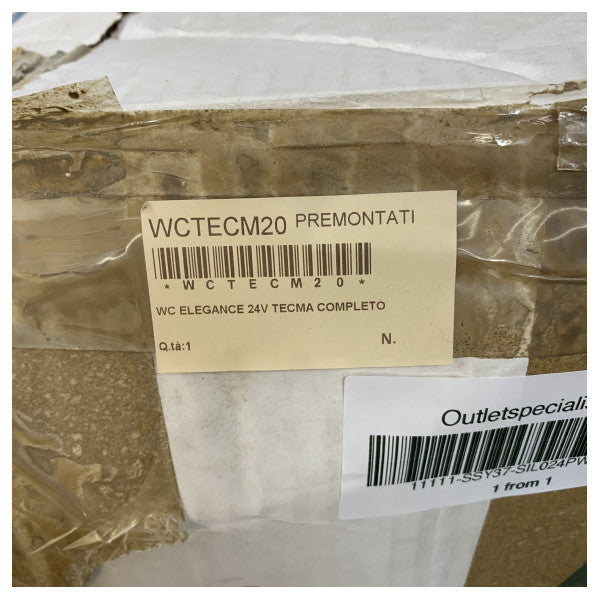 Tecma Elegance Silence Plus 2G Kort Elektrisk Toalett 24V - SIL024PW/T02C