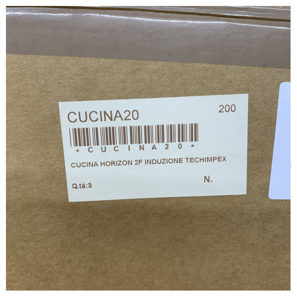 Techimpex Horizon 2F Rustfritt stål induksjons kardansk komfyr 230V - CES2INDUZ000
