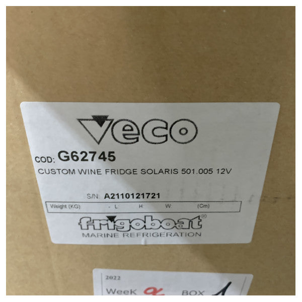 Veco Ανοξείδωτο Ατσάλι Ενσωματωμένο Κελάρι Κρασιών 15 Φιαλών G62745 12V