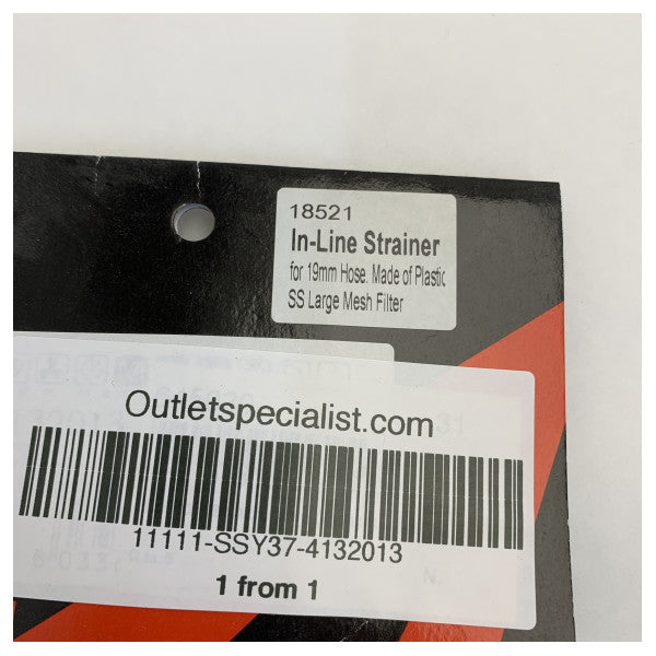 Filtre à eau douce Osculati Black - Filtre - 19mm - 4132013