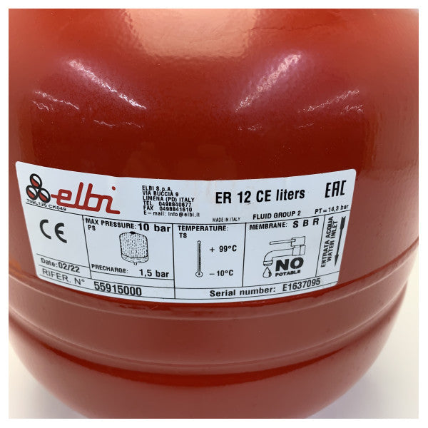 Veco 12L Aircon System Expansion Tank RED - M3603C - A102L20