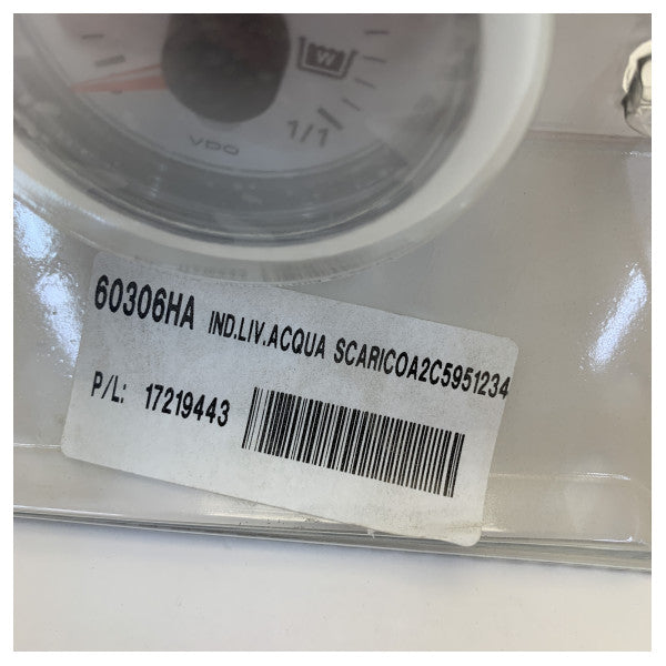 VDO Veratron ViewLine Black Water Tank Level Indicator Gauge 12/24V 4-20mA - A2C59512343