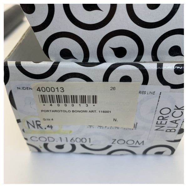 حامل ورق المرحاض بونومي مطلي بالأسود - 116001