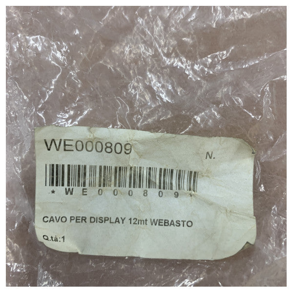 Webasto WBCL000809 Aircon Control Display Unit Cable 12M