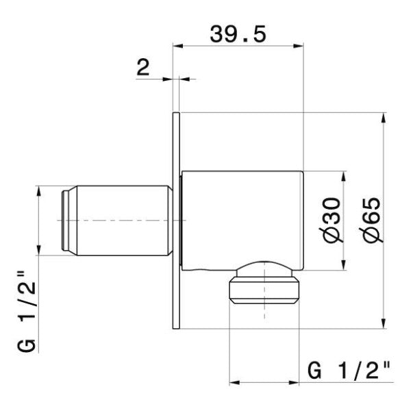 União de Parede em Aço Inoxidável Newform 69699X.50