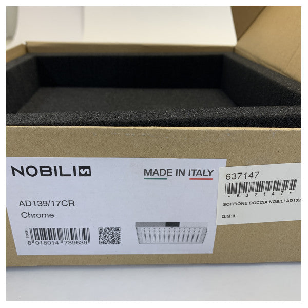 Nobili AD139/17CR Chrome 20 x 20 Douchekop