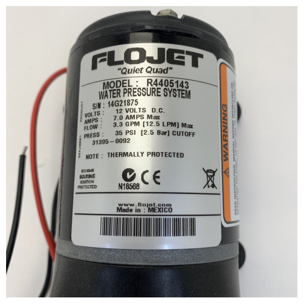 Flojet R4405143A Taze Su Pompası 12.5L/dk 2.5 Bar