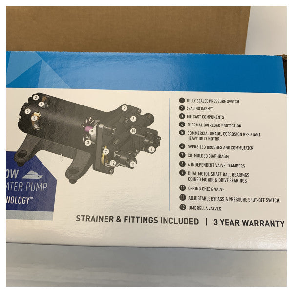 مضخة مياه شيرفلو أكوا كينغ II للمياه العذبة 15 لتر/دقيقة 12 فولت