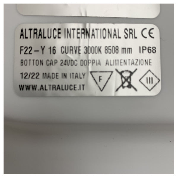 Altraluce Flexible IP68 Waterproof 24V LED Strip Light 3000K Warm White for Marine and Outdoor Use