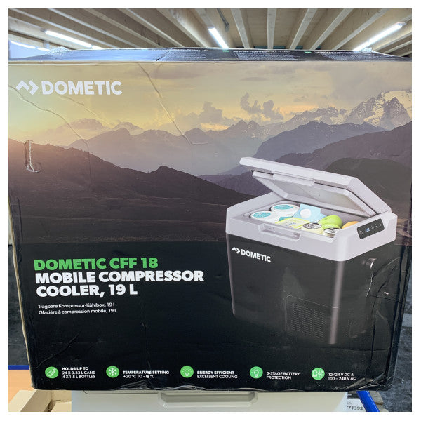 Dometic CFF-18 Kompresorom hlađena rashladna kutija 19L 12/24/230V Siva - 9620001948