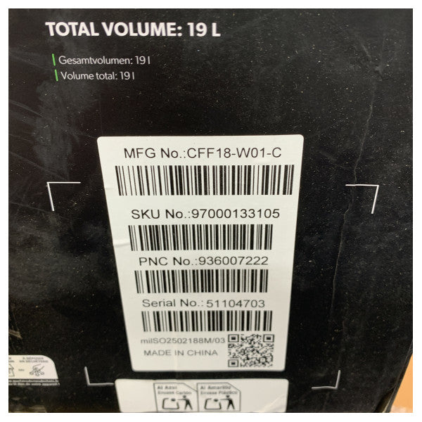 Dometic CFF-18 Kompresorom hlađena rashladna kutija 19L 12/24/230V Siva - 9620001948