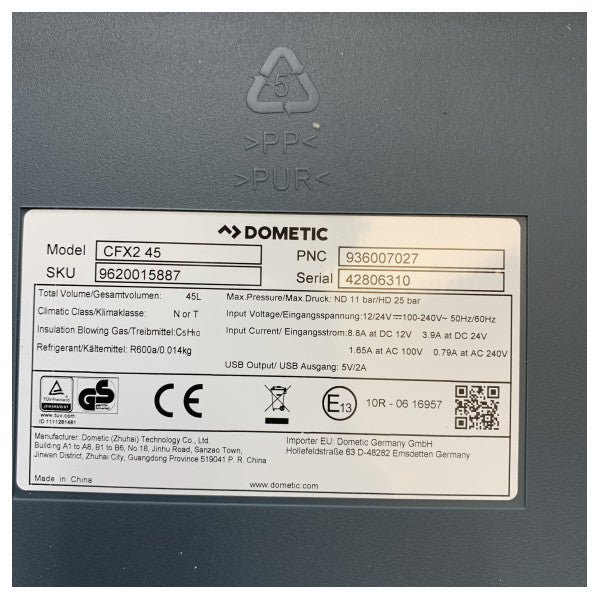 Dometic Boîte de refroidissement CFX2 45L Océan 12/24/230V - 97000150817