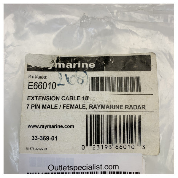Cavo di estensione del trasduttore Raymarine CP 5M - E66010