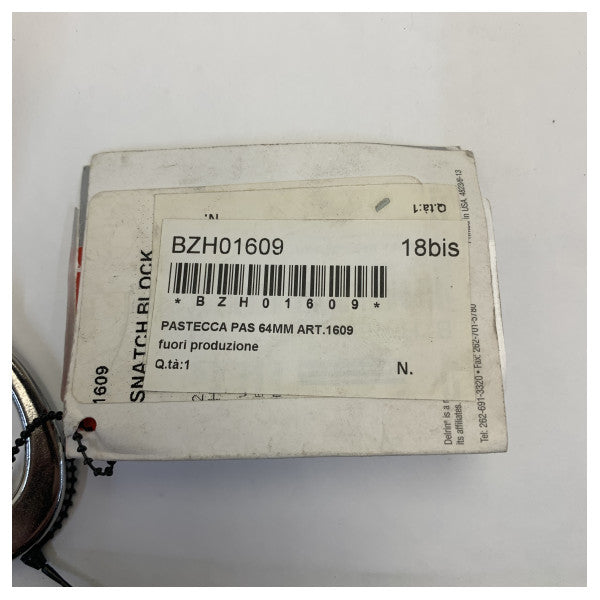 Harken 1609 bloco de snatch de alta carga de 64mm com gancho de trunnion