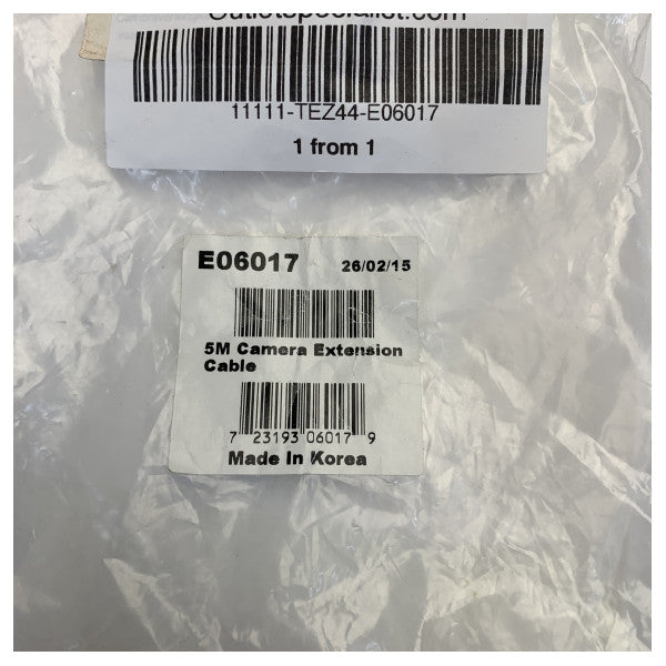 Raymarine CAM50/CAM100 Kamera forlængerkabel 5M - E06017