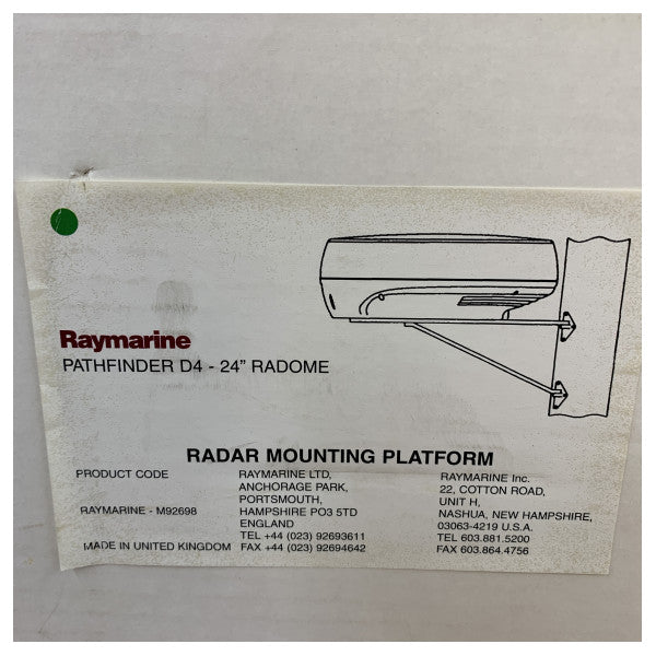تركيب قاعدة عمود رادار Raymarine M92698 باللون الأبيض