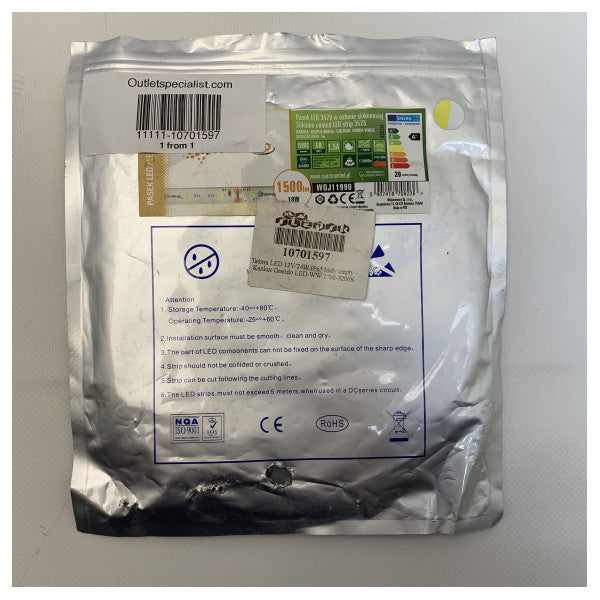 LED strip 12V 1500lm - 18W - varm hvid 5m