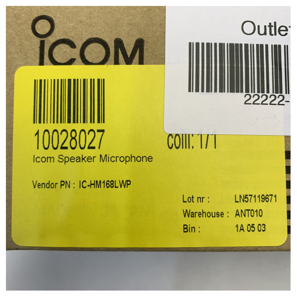 Icom HM-168LWP IP67 wasserdichtes Lautsprecher-Mikrofon