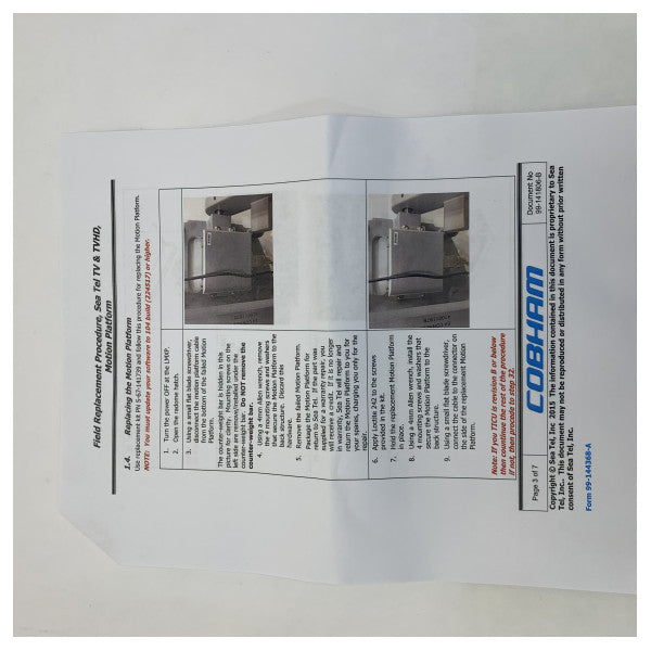 Sailor Replacement Kit Motion Platform Assembly ST80-100-120 - S-67-141734